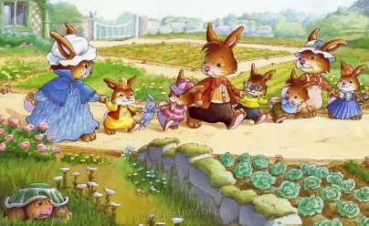 жили-были кролики, огород крольчонка Одуванчика, Женевьева Юрье и Лоик Жуанниго, сказки онлайн бесплатно, иллюстрации к сказкам, детские книги, детская литература