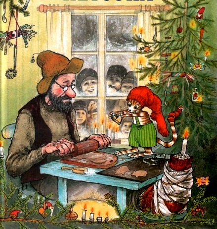 сказка про рождество  детские книги, свен нурдквист, петсон и финдус, сказка про рождество, иллюстрации к сказкам