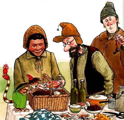 детские книги, свен нурдквист, петсон и финдус, сказка про рождество, иллюстрации к сказкам  детские книги, свен нурдквист, петсон и финдус, сказка про рождество, иллюстрации к сказкам