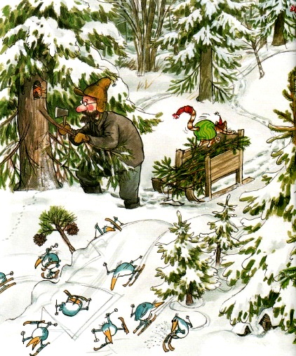 детские книги, свен нурдквист, петсон и финдус, сказка про рождество, иллюстрации к сказкам  детские книги, свен нурдквист, петсон и финдус, сказка про рождество, иллюстрации к сказкам