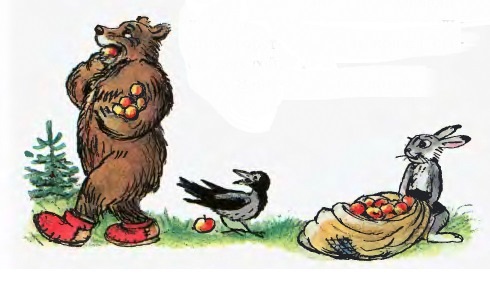 сказки сутеева, картинки сутеева, смотреть мешок яблок, Мешок яблок онлайн, яблок мешок бесплатно