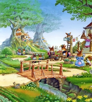 жили-были кролики, огород крольчонка Одуванчика, Женевьева Юрье и Лоик Жуанниго, сказки онлайн бесплатно, иллюстрации к сказкам, детские книги, детская литература